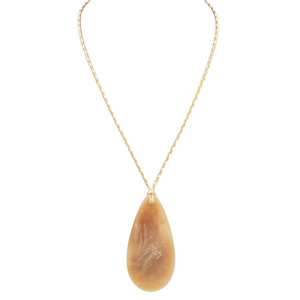 COTTON CHUNKY TEARDROP PENDANT NECKLACE