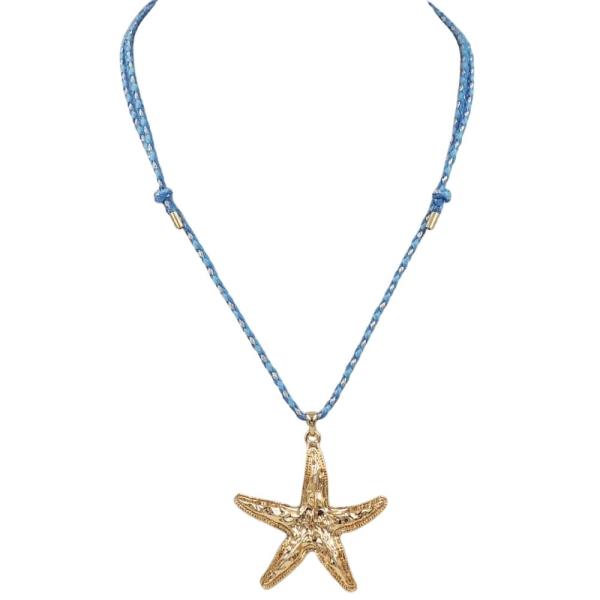 COTTON STARFISH PENDANT NECKLACE