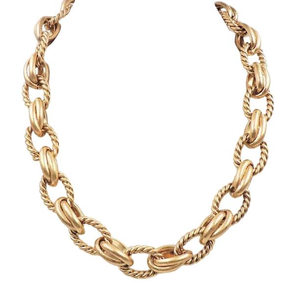 ROPE & GOLD LINK CHAIN NECKLACE