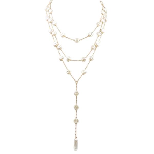 LAYERED MULTI PEARL NECKLACE