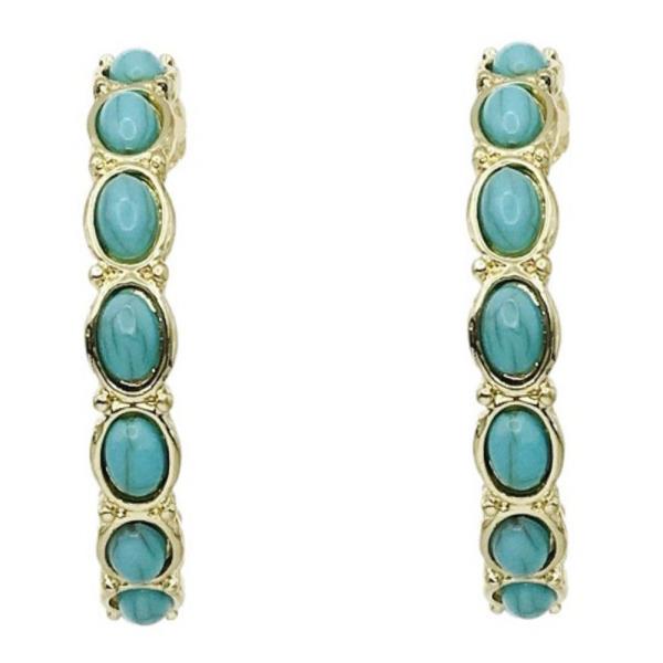 PEARL BEAD METAL EARRING