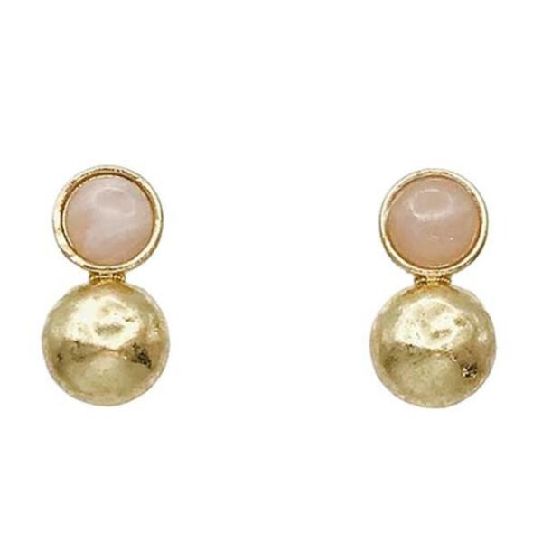 ROUND BEAD LINK EARRING