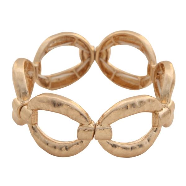 HAMMERED METAL OVAL LINK BRACELET