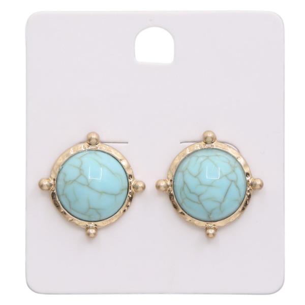 ROUND BEAD METAL EARRING