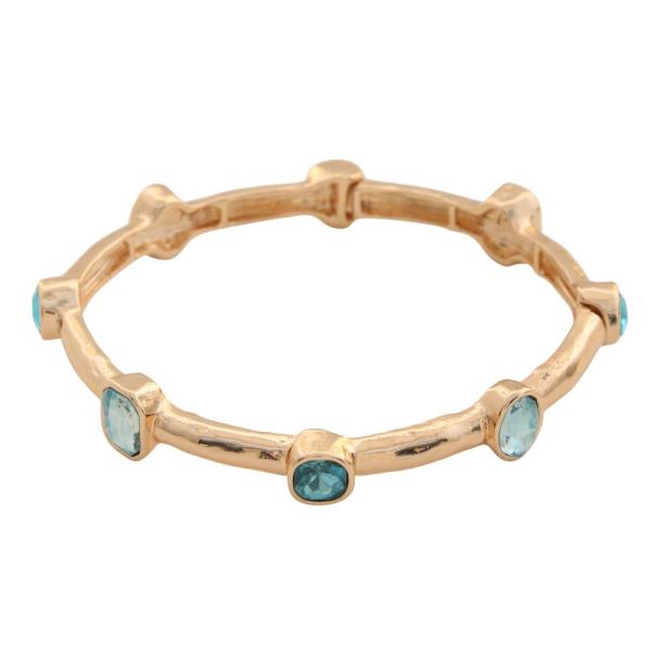 CRYSTAL METAL BANGLE BRACELET