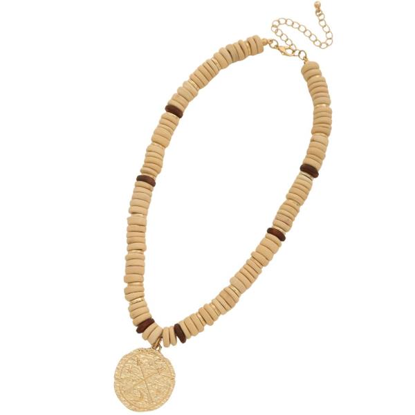 MEDALLION BEADED NECKLACE
