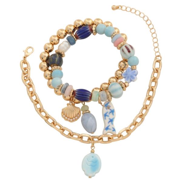 MIXED BEAD BRACELET SET