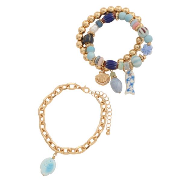 MIXED BEAD BRACELET SET