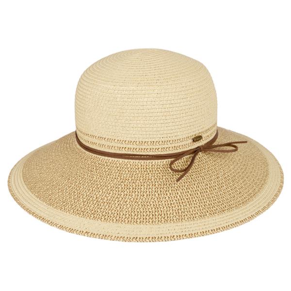 CC TWO TONE SUN HAT WITH SUEDE BRAND