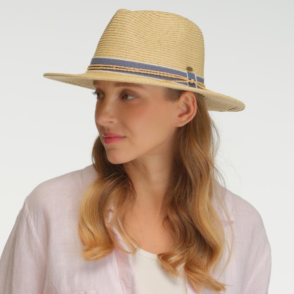 CC PANAMA STRAW BAND HAT