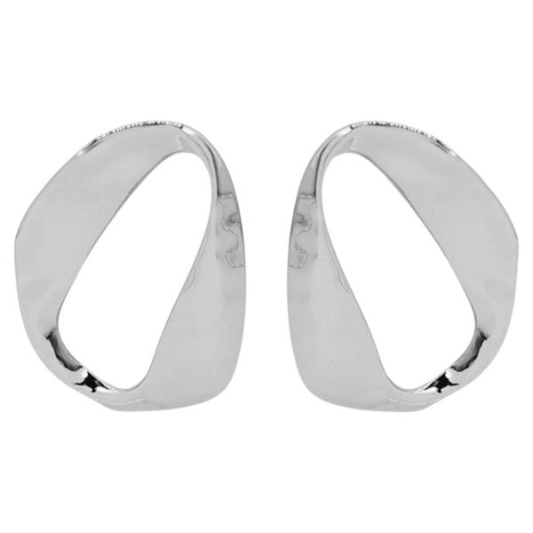 METAL IRREGULAR ROUND EARRING
