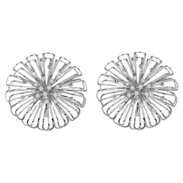 METAL FLOWER STUD EARRING