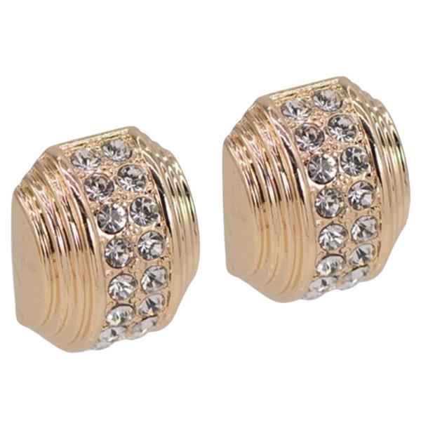 METAL RHINESTONE EARRING