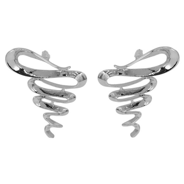 METAL SPIRAL DROP EARRING
