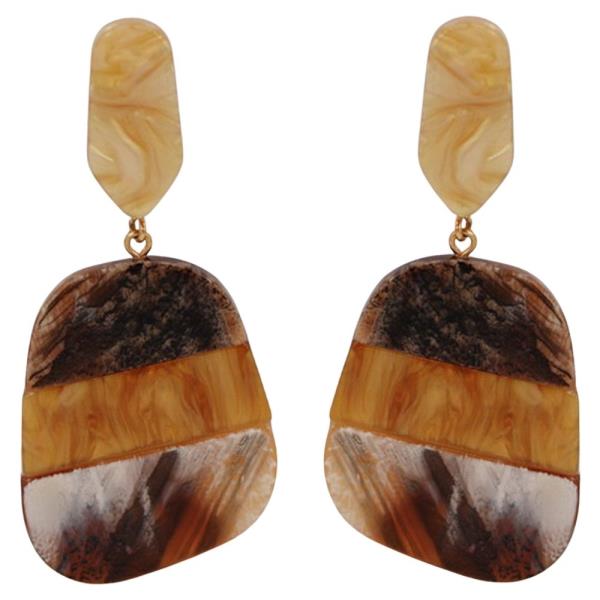 RESIN MARBLE DROP EARRING
