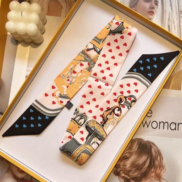 MULTI PATTERN SKINNY SCARF