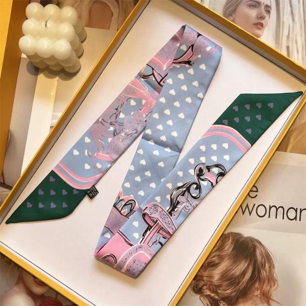 MULTI PATTERN SKINNY SCARF