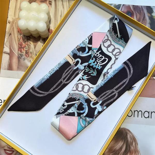 MULTI PATTERN SKINNY SCARF