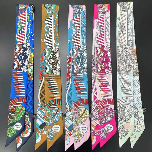 MULTI PATTERN SKINNY SCARF