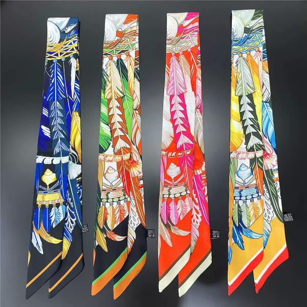 MULTI PATTERN SKINNY SCARF