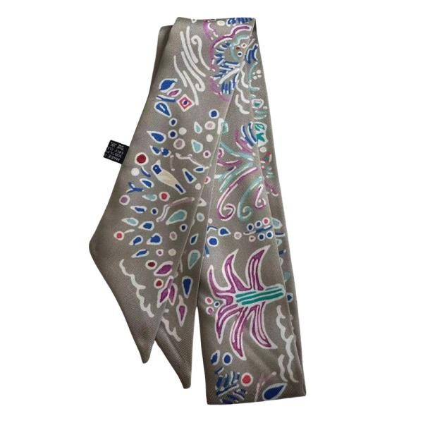 MULTI PATTERN SKINNY SCARF