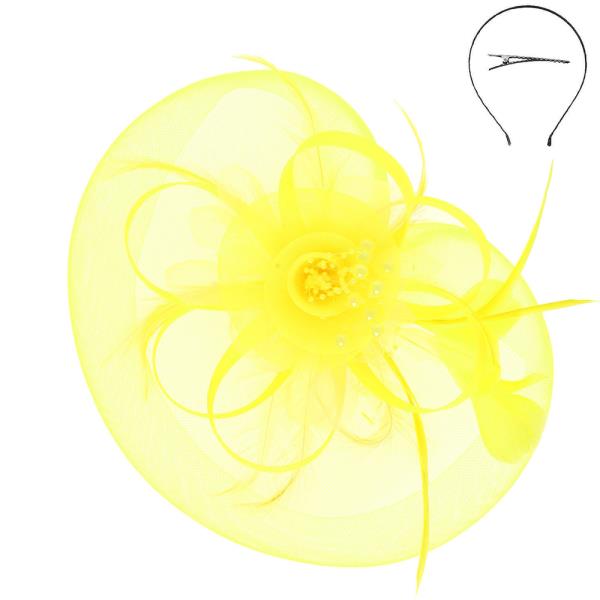 FLORAL FEATHERED ORGANZA FASCINATOR