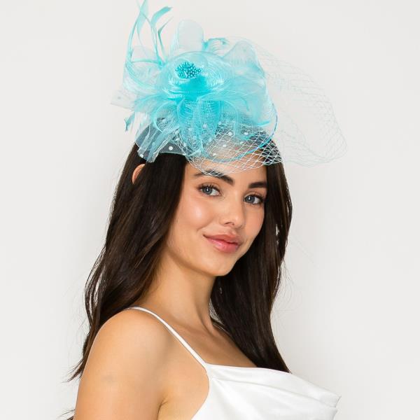 FLORAL ORGANZA LOOP BOW FASCINATOR