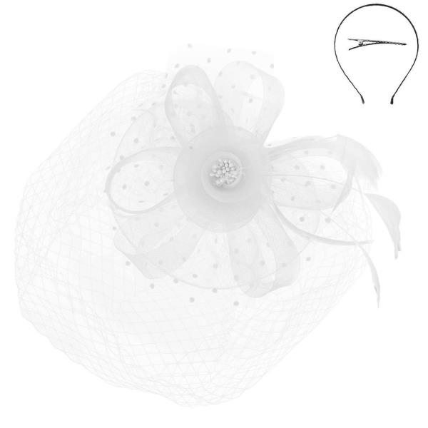 FLORAL ORGANZA LOOP BOW FASCINATOR