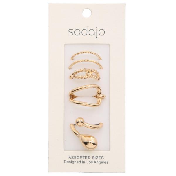SODAJO METAL ASSORTED RING SET