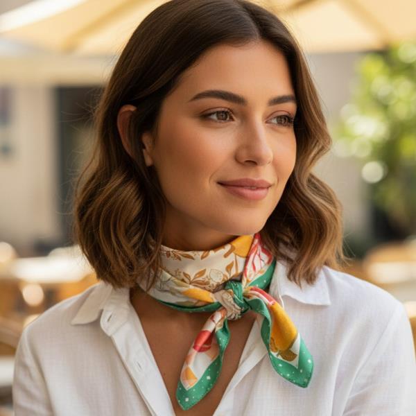 SEASIDE FEAST PRINT BANDANA