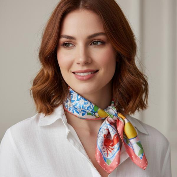 SEASIDE FEAST PRINT BANDANA