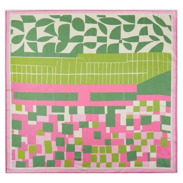 GEOMETRIC COLOR BLOCK PRINT BANDANA.