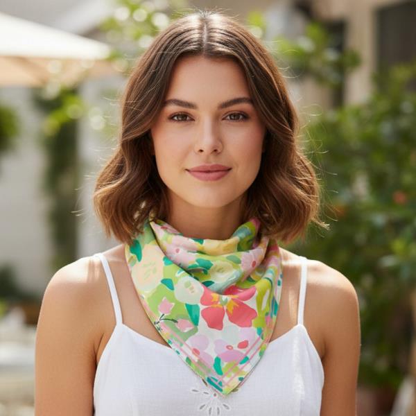 ABSTRACT GARDEN PRINT BANDANA