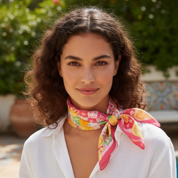 CITRUS MOSAIC PRINT BANDANA