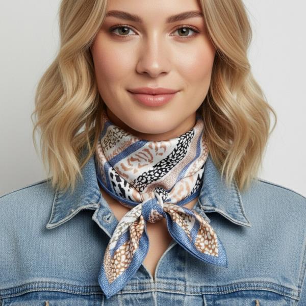 ABSTRACT LEOPARD PRINT BANDANA