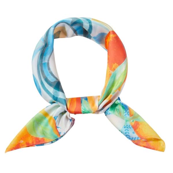 ORANGE MOSAIC PRINT BANDANA