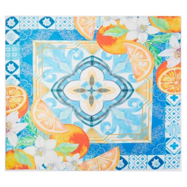 ORANGE MOSAIC PRINT BANDANA