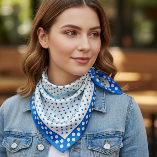 POLKA DOTS PRINT BANDANA.