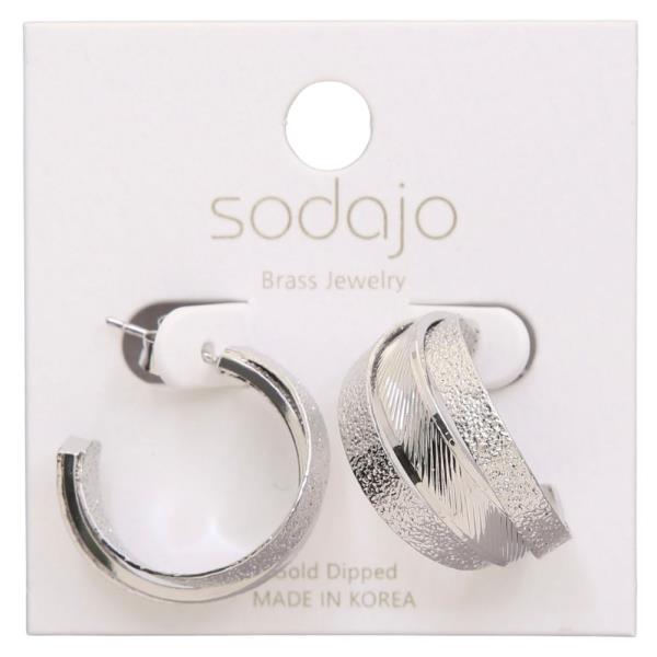 SODAJO TRIPLE HOOP GOLD DIPPED EARRING
