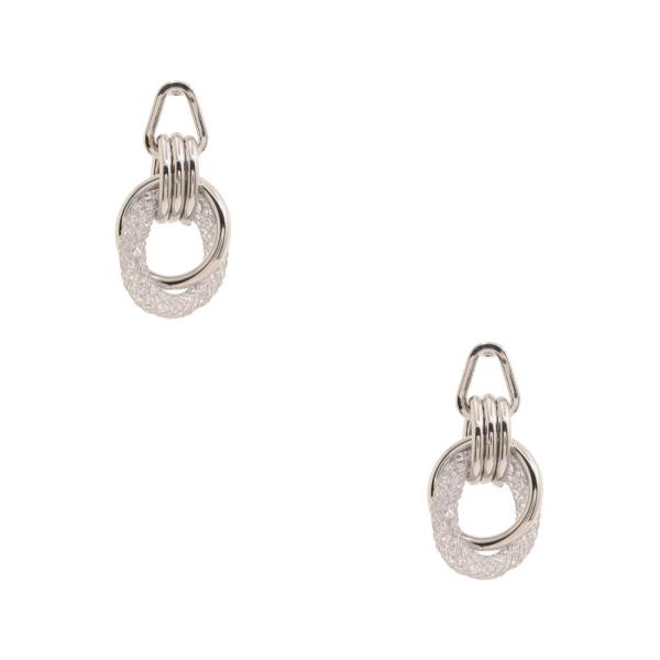 SODAJO METAL CRYSTAL HOOP GOLD DIPPED EARRING