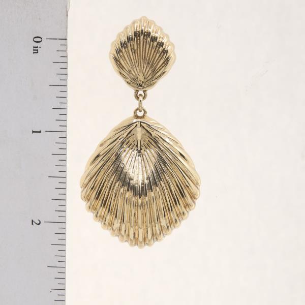 SODAJO DOUBLE SEASHELL GOLD DIPPED DANGLE EARRING