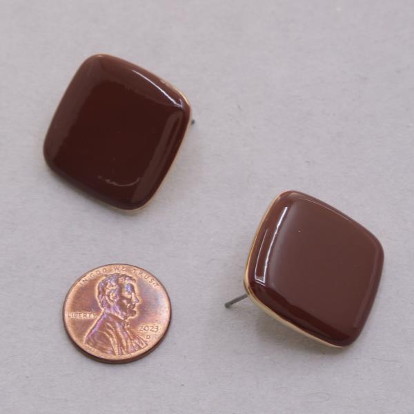 SODAJO SQUARE GOLD DIPPED EARRING