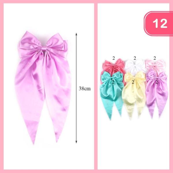 SILK LIKE HAIR BOW (12 UNITS)