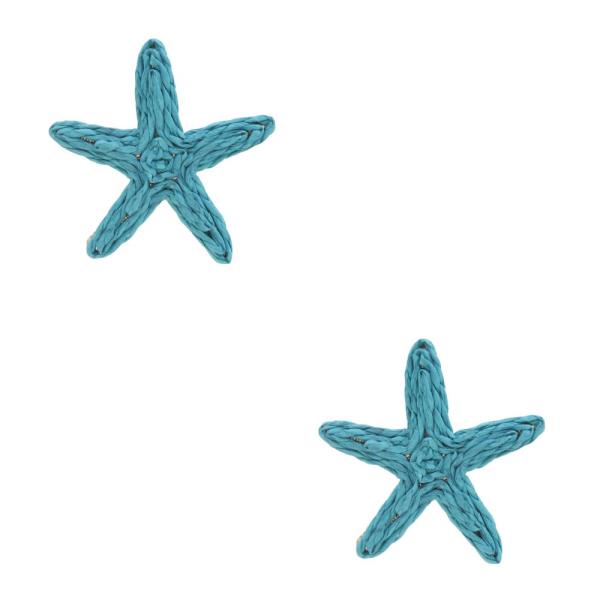 RAFFIA STAR EARRING