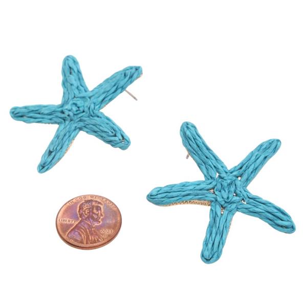 RAFFIA STAR EARRING