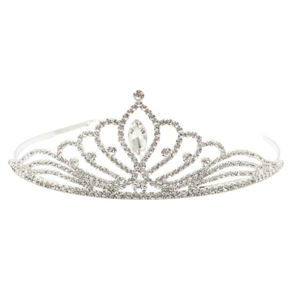 RHINESTONE ORNATE CROWN TIARA