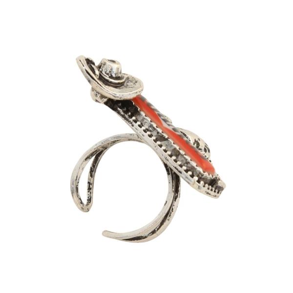 COWBOY CATTLE HEAD ADJUSTABLE METAL RING