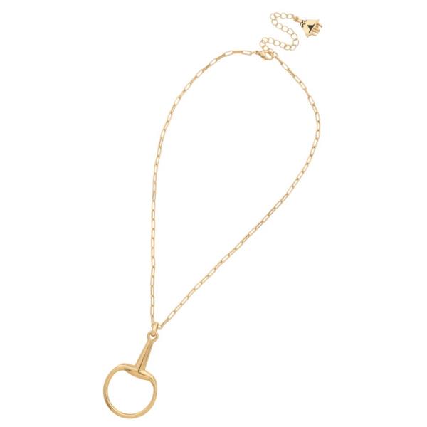 WESTERN METAL HORSEBIT PENDANT NECKLACE