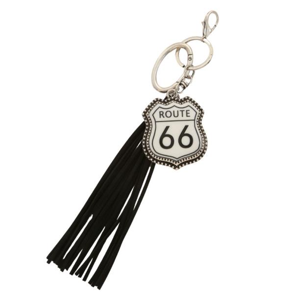 ROUTE 66 TASSEL KEYCHAIN