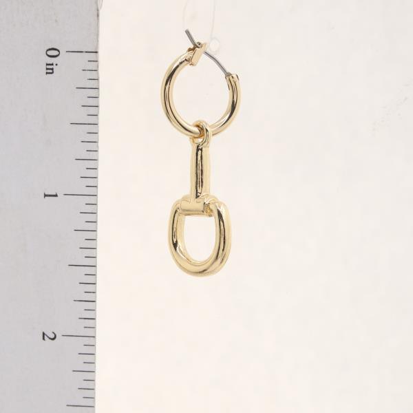WESTERN METAL HORSEBIT HOOP EARRING